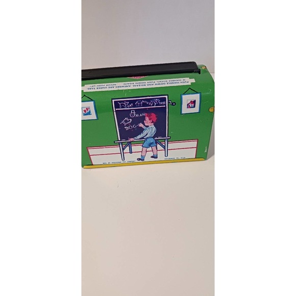 Vintage Tin Toy "See And Spell" by Wolverine Green & Yellow - Picture 3 of 8